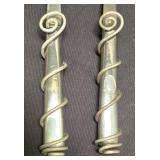 LR - Capco Glass Salt & Pepper Shaker Set - 8 Shakers, Wiener Dogs, Blue Square Shakers, Utensils