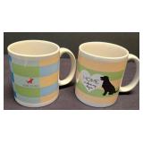 LR - Personalized Pooch Dog Mugs - 6-Piece Set with Colorful Stripes & Quotes