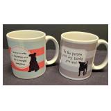 LR - Personalized Pooch Dog Mugs - 6-Piece Set with Colorful Stripes & Quotes
