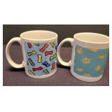 LR - Personalized Pooch Dog Mugs - 6-Piece Set with Colorful Stripes & Quotes