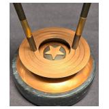 LR - Parvenue Cupid Clock - Marble-Look Base