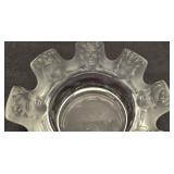 LR - Lalique Saint Nicholas Cherub Frosted Crystal Bowl - Signed