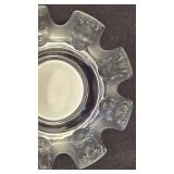 LR - Lalique Saint Nicholas Cherub Frosted Crystal Bowl - Signed