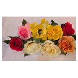 LR - Blue & White Ceramic Planters Set with Wire Dog Planter and 8 Napkin Rings