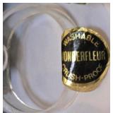 LR - Blue & White Ceramic Planters Set with Wire Dog Planter and 8 Napkin Rings