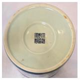 LR - Blue & White Ceramic Planters Set with Wire Dog Planter and 8 Napkin Rings