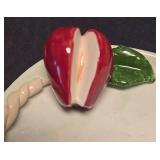 LR - Caleca Hand Painted Bowl with 3 Tulip Bowls & Blue Bowl - Hand Painted in Italy