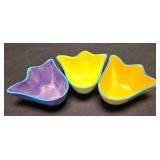LR - Caleca Hand Painted Bowl with 3 Tulip Bowls & Blue Bowl - Hand Painted in Italy