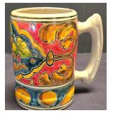 LR - Savironda Mexican Ceramic Set: Terracotta Platter, Spoon Rest, Mugs & D.A. Mano Italian Mug