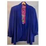 LR - Vintage Princess Florence Skirt Suit & Blouse - Vintage Wool - Blue