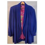 LR - Vintage Princess Florence Skirt Suit & Blouse - Vintage Wool - Blue