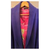 LR - Vintage Princess Florence Skirt Suit & Blouse - Vintage Wool - Blue