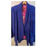 LR - Vintage Princess Florence Skirt Suit & Blouse - Vintage Wool - Blue