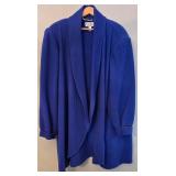 LR - Vintage Princess Florence Skirt Suit & Blouse - Vintage Wool - Blue