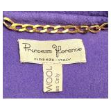 LR - Vintage Princess Florence Skirt Suit & Blouse - Vintage Wool - Blue