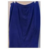 LR - Vintage Princess Florence Skirt Suit & Blouse - Vintage Wool - Blue