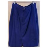 LR - Vintage Princess Florence Skirt Suit & Blouse - Vintage Wool - Blue