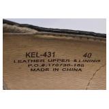 LR - Alegria KEL-431 Slip-On Shoes - Leather Upper, Black Floral Embossed - EU 40 / US 9