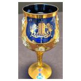 K - J Preziosi Lavorato Glass - Linen Effects Versailles Ambience Bowl - Murano Goblet - Imperial Plate