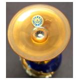 K - J Preziosi Lavorato Glass - Linen Effects Versailles Ambience Bowl - Murano Goblet - Imperial Plate