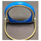 LR - Janeke Folding Mirror with Leather Case (Made in Italy) & Silver-tone Hand Mirror