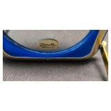 LR - Janeke Folding Mirror with Leather Case (Made in Italy) & Silver-tone Hand Mirror