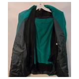 LR - Vintage Princess Florence Green Skirt Suit with Black Blouse - Made in Italy