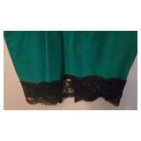 LR - Vintage Princess Florence Green Skirt Suit with Black Blouse - Made in Italy