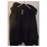 LR - Ralph Lauren Hooded Black Coat - Winter Outerwear, Classic Style