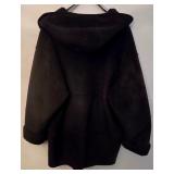 LR - Ralph Lauren Hooded Black Coat - Winter Outerwear, Classic Style