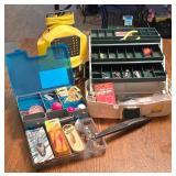 LR - Plano 3-Tray Tackle Box w/ Lures, Minnow Bucket & Knife