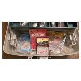 LR - Plano 3-Tray Tackle Box w/ Lures, Minnow Bucket & Knife