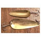 LR - Len Thompson Vintage Spoons Lot - Hunter Tail & Huskie Junior Lures