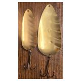 LR - Len Thompson Vintage Spoons Lot - Hunter Tail & Huskie Junior Lures