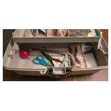 LR - Plano Tackle Box - Contents Include Fishing Lures, Hooks, Pliers & Accessories