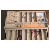 LR - Plano Tackle Box - Contents Include Fishing Lures, Hooks, Pliers & Accessories
