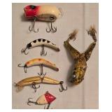 LR - Vintage Wooden Fishing Lures (Lot of 6)