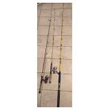 LR - Eagle Claw Star Fire Downrigger Rods with Reels - 3-Rod Lot