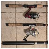 LR - Eagle Claw Star Fire Downrigger Rods with Reels - 3-Rod Lot