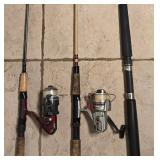 LR - Eagle Claw Star Fire Downrigger Rods with Reels - 3-Rod Lot