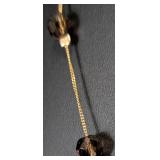 K - 14K Gold Necklace With Stone - 16" Long, 7 g