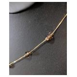 K - 14K Gold Necklace With Stone - 16" Long, 7 g