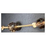 K - 14K Gold Necklace With Stone - 16" Long, 7 g