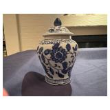 Collection of Vintage Blue and White Chinese Porcelain Jars and Vases 10" Tall x 7" Diameter, 7" Tall x 4" Diameter, 7" Tall x 4" Diameter,