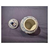 Collection of Vintage Blue and White Chinese Porcelain Jars and Vases 10" Tall x 7" Diameter, 7" Tall x 4" Diameter, 7" Tall x 4" Diameter,