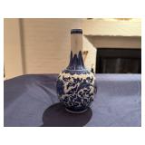 Collection of Vintage Blue and White Chinese Porcelain Jars and Vases 10" Tall x 7" Diameter, 7" Tall x 4" Diameter, 7" Tall x 4" Diameter,