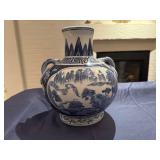 Collection of Vintage Blue and White Chinese Porcelain Vases