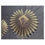 Palm Leaf Crystal Glass Display Bowls