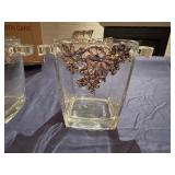 Pair of Vintage Arthur Court Glass Ice Buckets