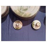 Vintage Kutani China Pieces, Hand Painted Made in Japan